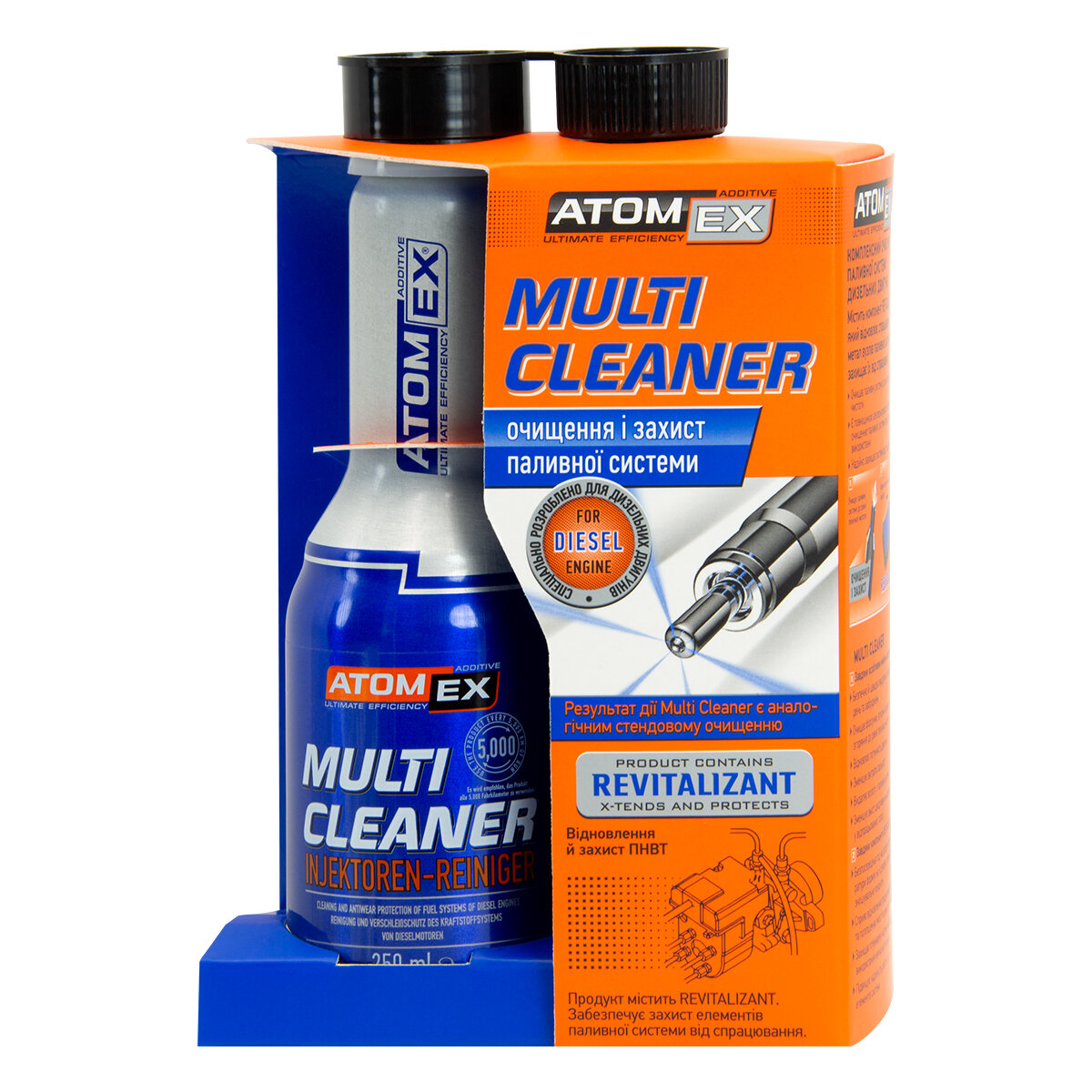 Очиститель топливной системы двигателя Atomex Xado Multi Cleaner (дизель) 250мл (XA 40113_6) смотреть фото №1