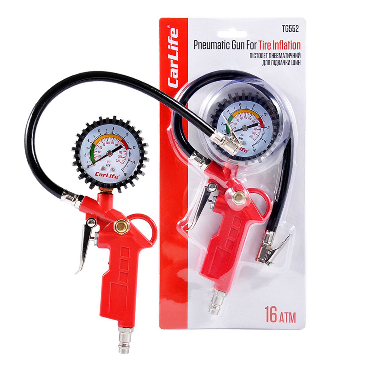 Пневматичний пістолет Carlife для підкачки шин (TG552) дивитися фото №1