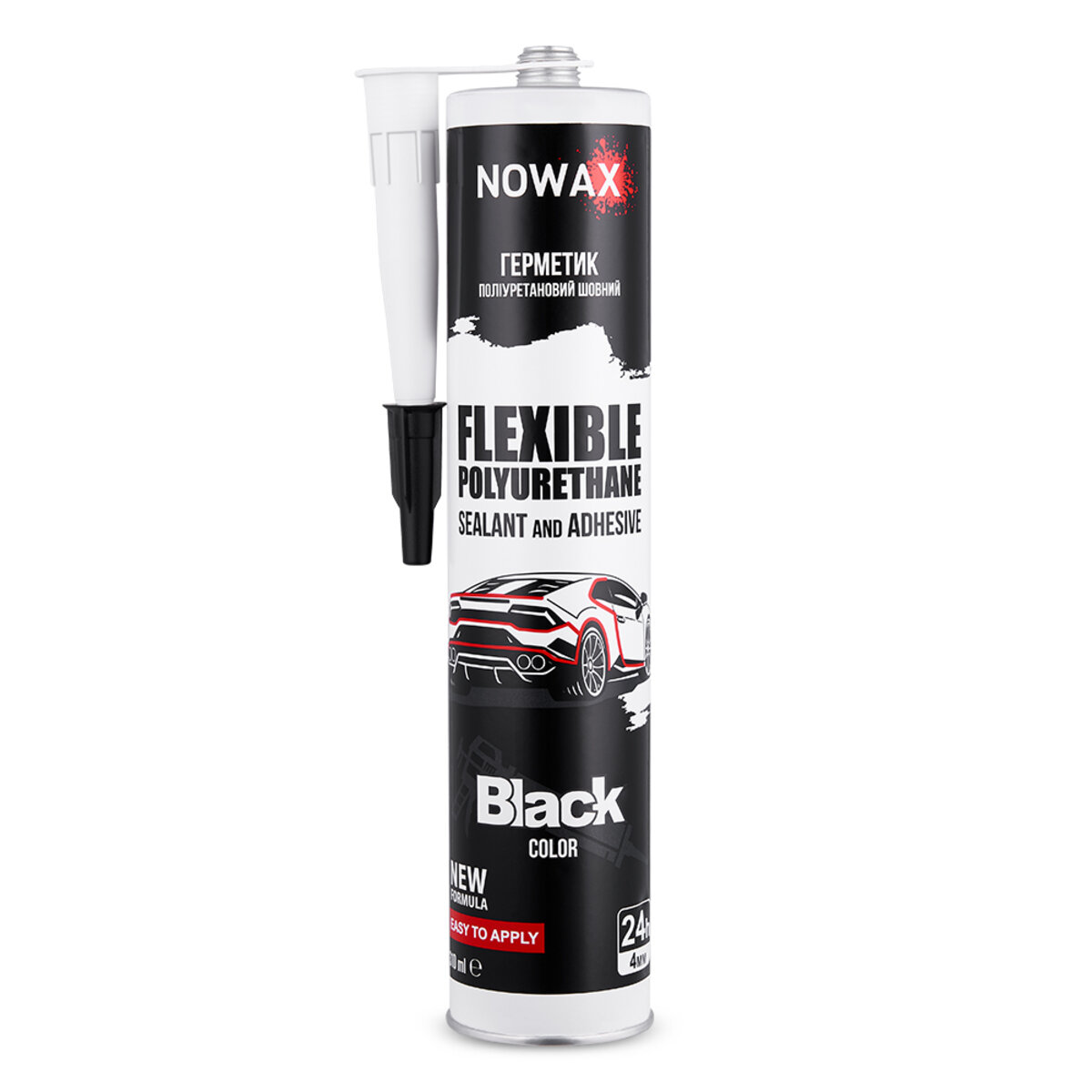 Герметик Nowax полиуретановый черный шовный 310мл (NX22110) смотреть фото №1