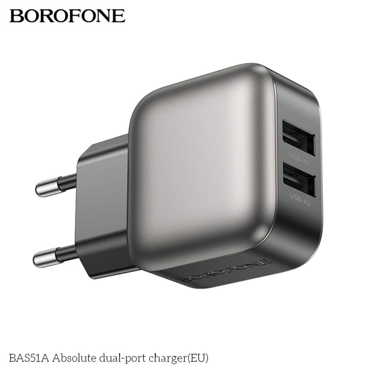 Мережевий зарядний пристрій Borofone BAS51A Absolute чорний (BF-BAS51A-Black) дивитися фото №6