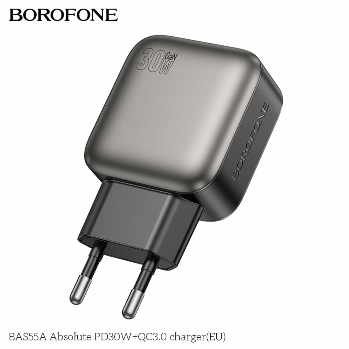 Мережевий зарядний пристрій Borofone BAS55A Absolute PD30W+QC3.0 чорний (BF-BAS55A-Black) дивитися фото №8