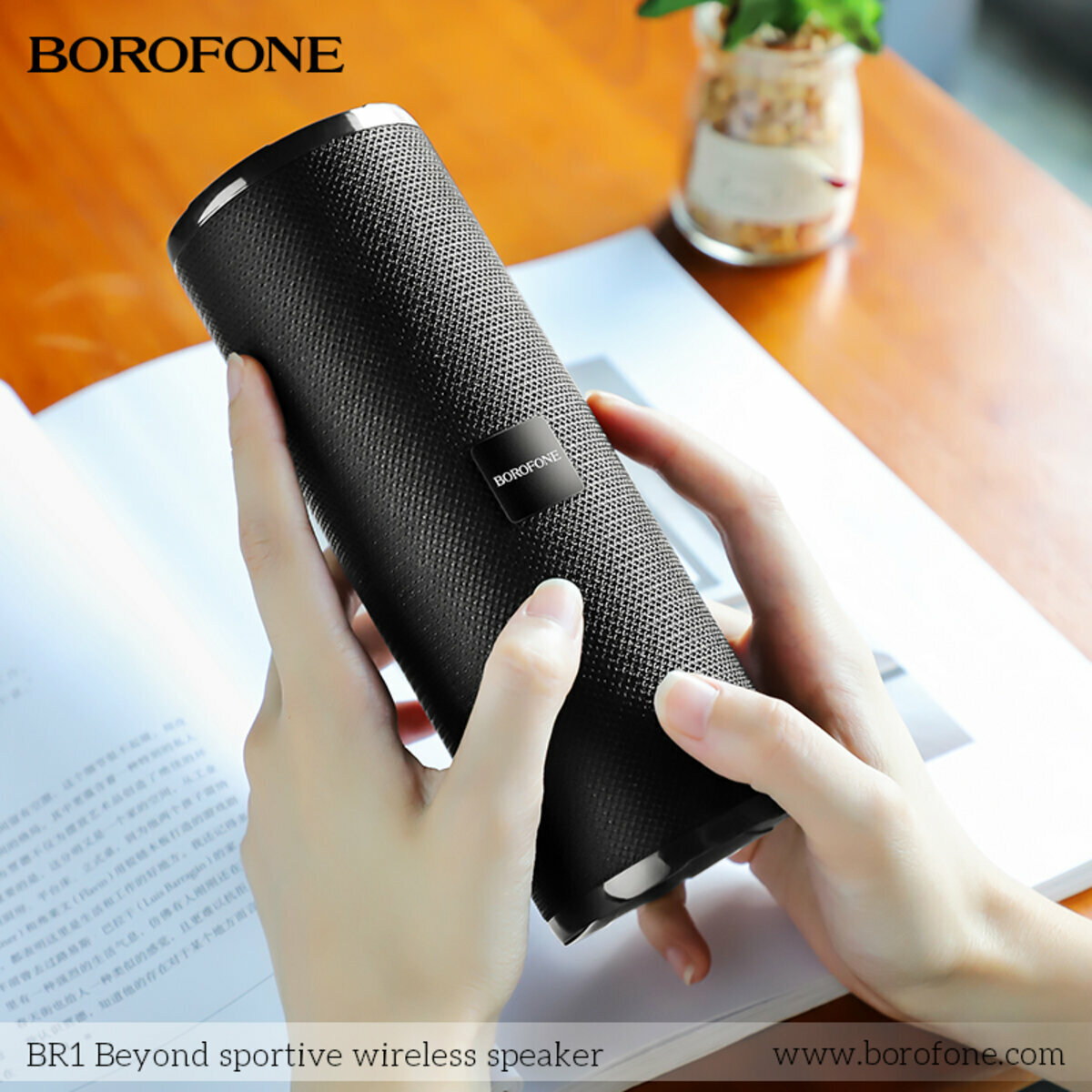 Портативна Акустика Borofone BR1 Beyond Sportive Wireless Speaker чорна (BF-BR1-Black) дивитися фото №3