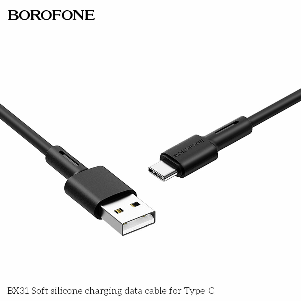 Кабель Borofone BX31 Soft USB to Type-C 1м черный (BF-BX31-UC-Black) смотреть фото №6
