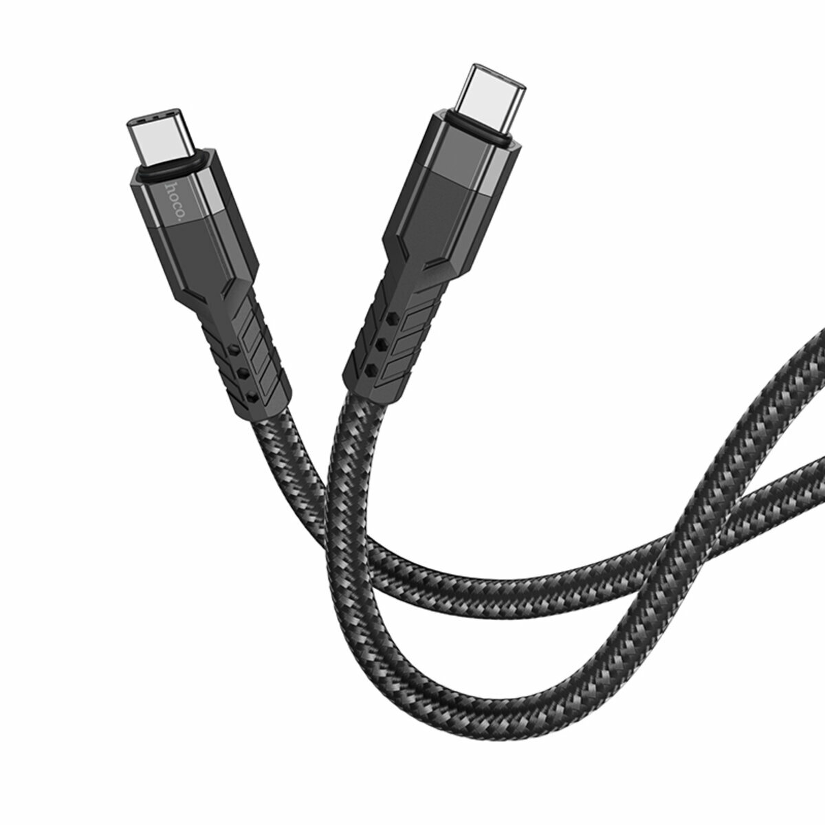 Кабель Hoco U110 60W Type-C to Type-C 1.2м черный (HC-U110-CC-Black) смотреть фото №1