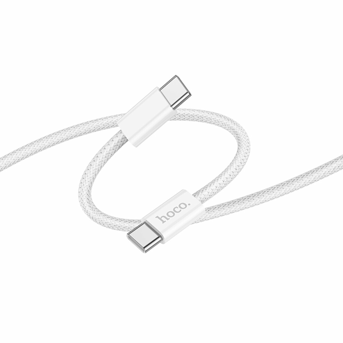 Кабель Hoco X105 Hero 60W Type-C to Type-C 1м белый (HC-X105-CC-White) смотреть фото №1