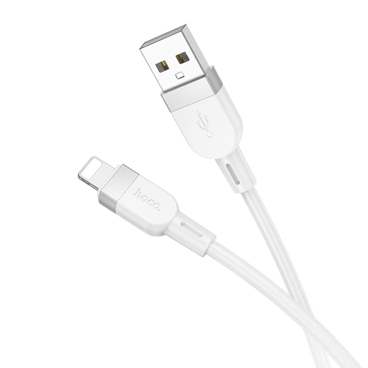 Кабель Hoco X109 Energy Silicone USB to Lightning 1м білий (HC-X109-UL-1m-White) дивитися фото №1