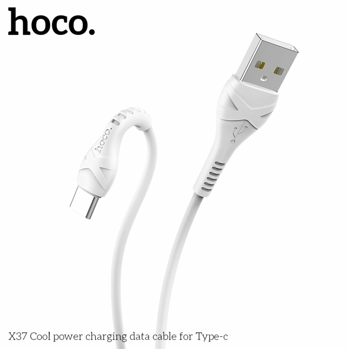 Кабель Hoco X37 Cool power USB to Type-C 1м белый (HC-X37-UC-White) смотреть фото №5