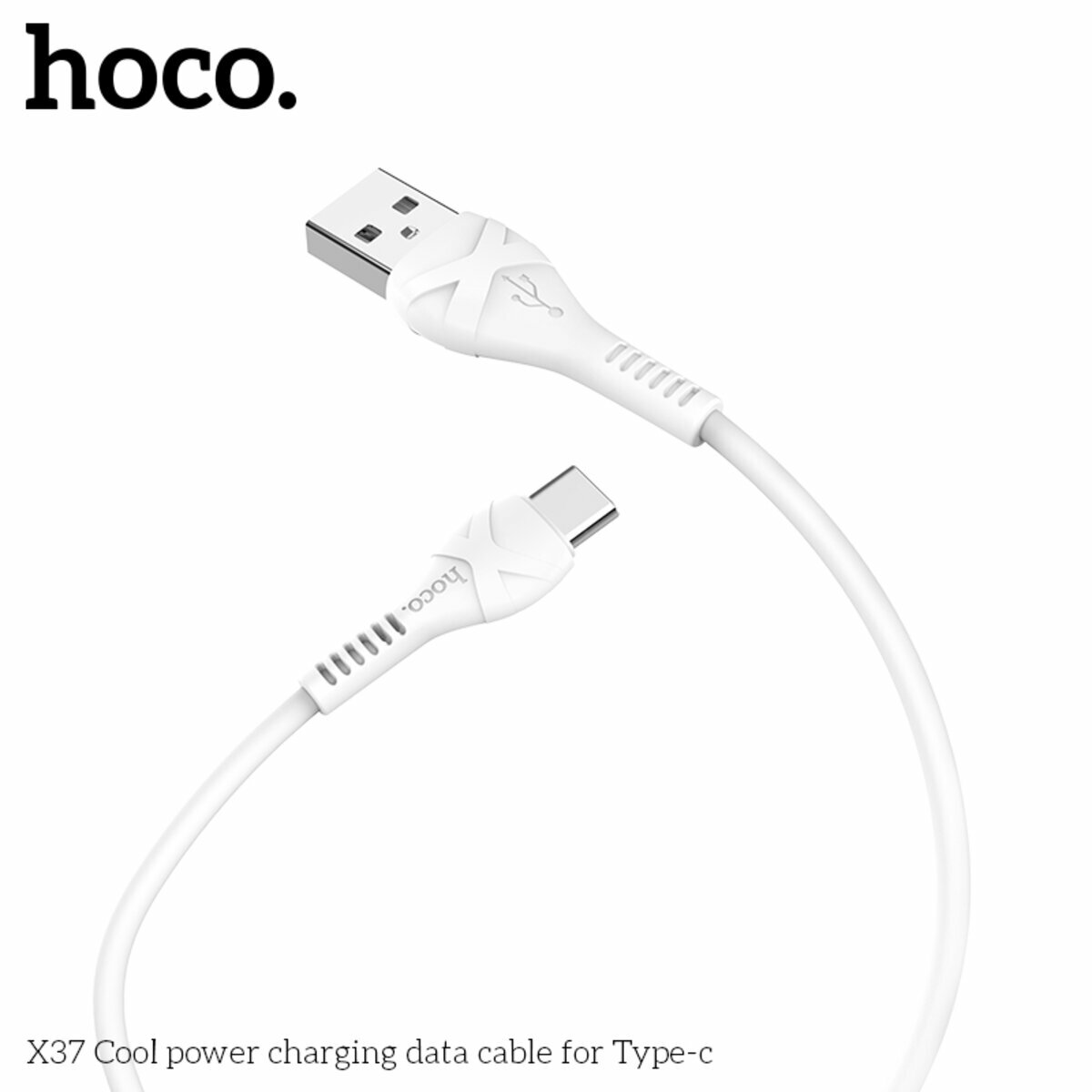 Кабель Hoco X37 Cool power USB to Type-C 1м белый (HC-X37-UC-White) смотреть фото №7