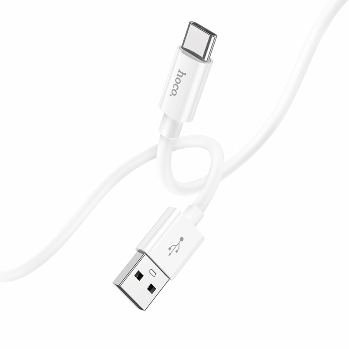 Кабель Hoco X87 Magic silicone USB to Type-C 1м белый (HC-X87-UC-White) смотреть фото №1