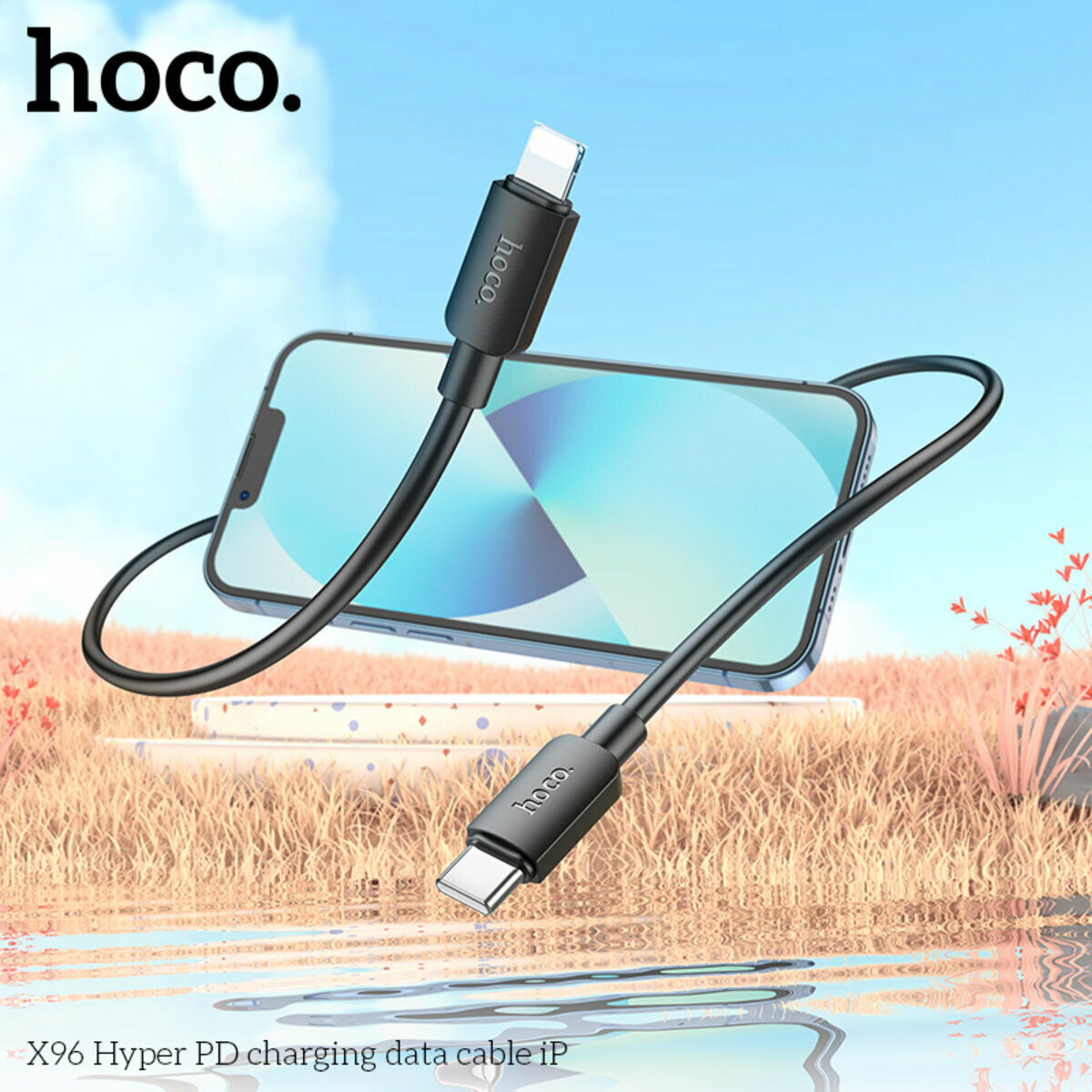 Кабель Hoco X96 Hyper Type-C to Lightning PD 1м чорний (HC-X96-L-Black) дивитися фото №3