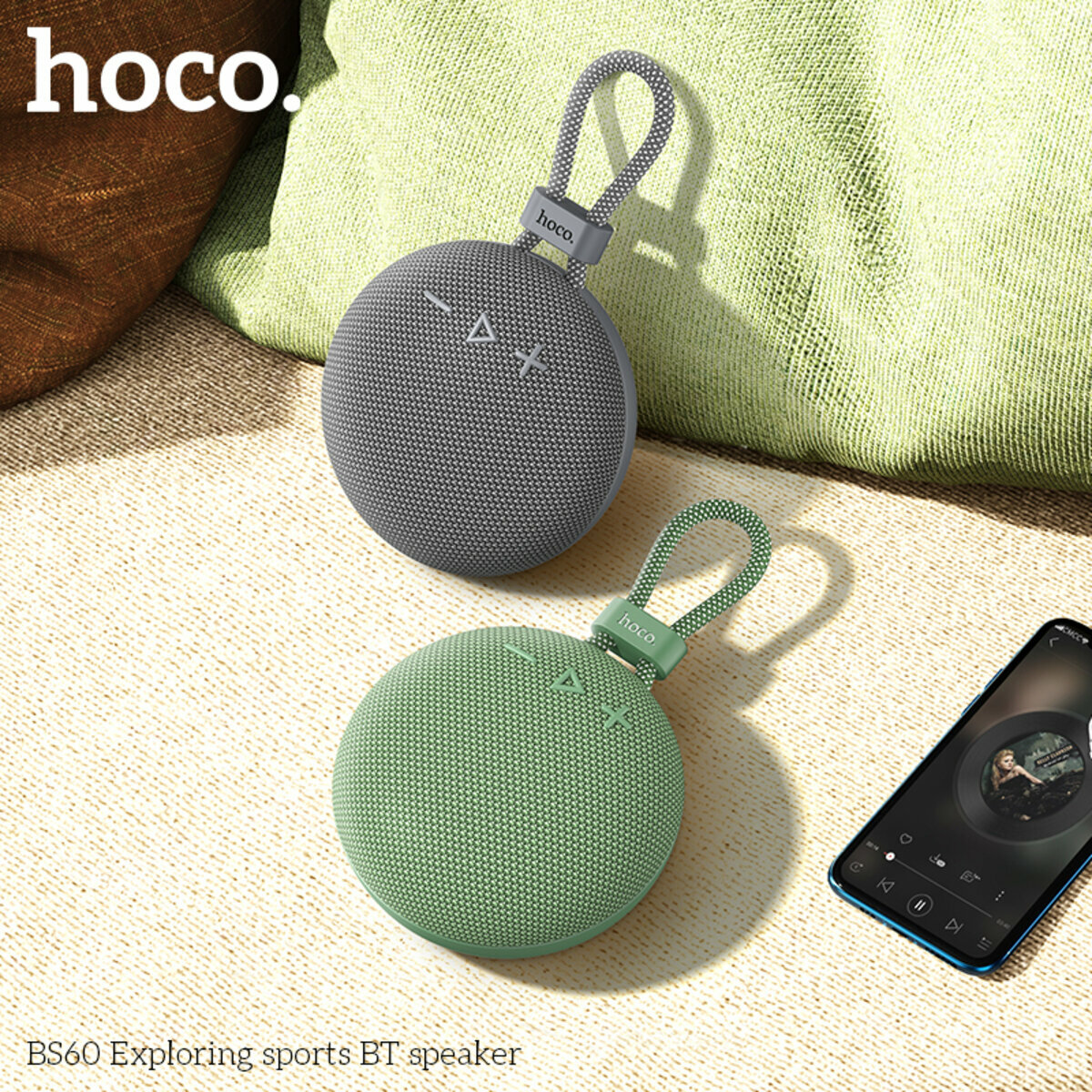Портативна Акустика Hoco BS60 Exploring Sports BT Speaker чорна (HC-BS60-Black) дивитися фото №4