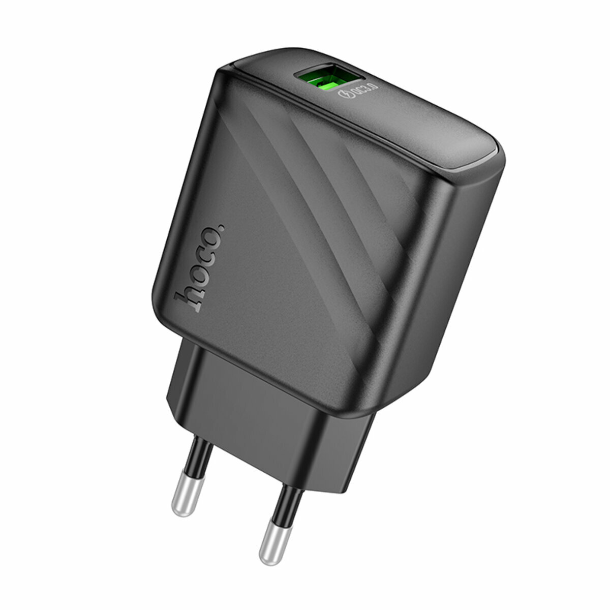 Мережевий зарядний пристрій Hoco CS21A Rich QC3.0 чорний (HC-CS21A-Black) дивитися фото №1