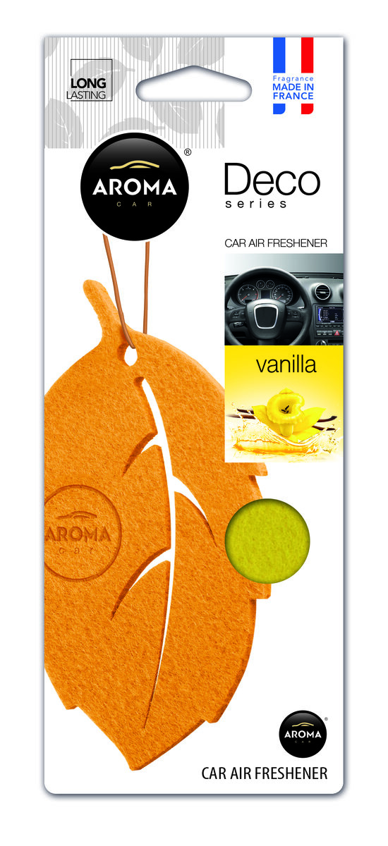 Автомобільний Ароматизатор Aroma Car Deco Leaf Vanilla сухий (92698) | Аромат: Ваніль дивитися фото №1