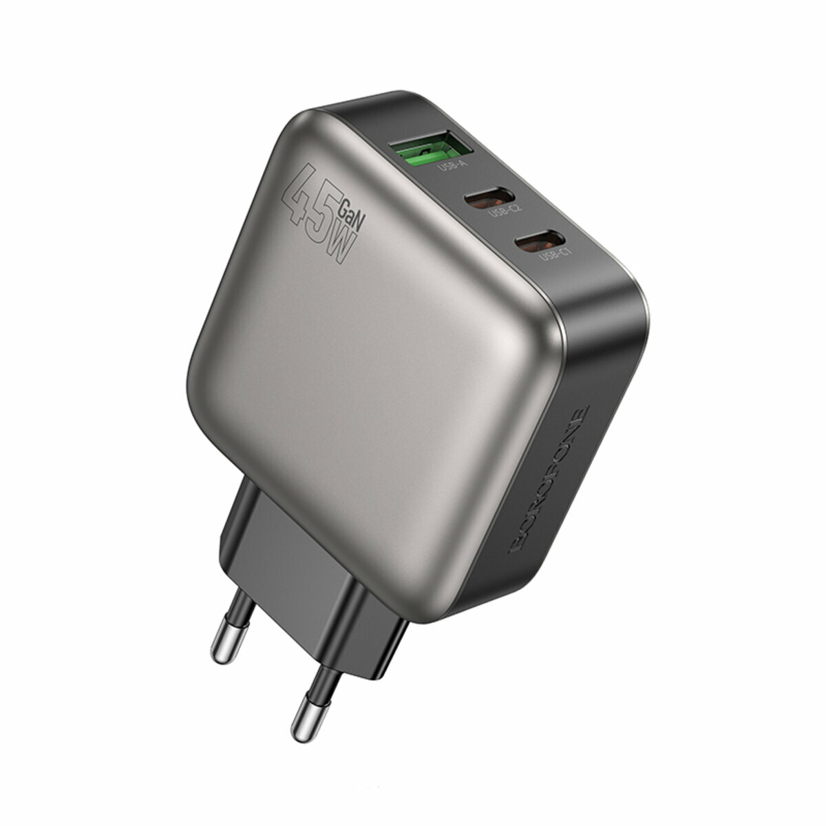 Мережевий зарядний пристрій Borofone BAS56A Absolute PD45W (2C1A) чорний (BF-BAS56A-Black) дивитися фото №1