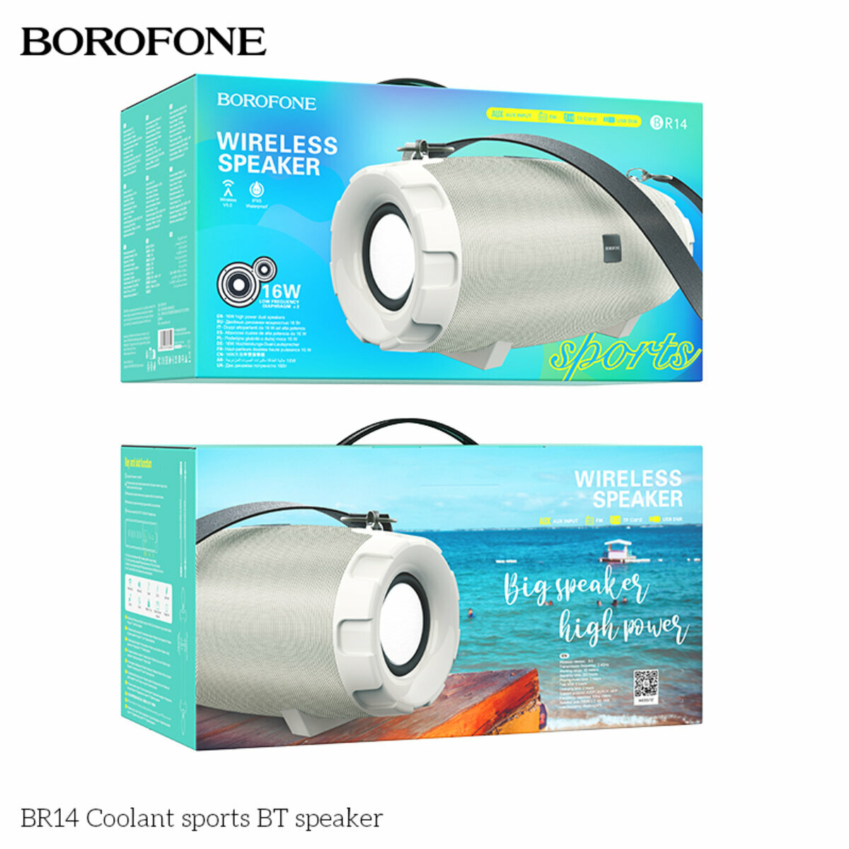 Портативна Акустика Borofone BR14 Coolant Sports BT Speaker сіра (BF-BR14-Grey) дивитися фото №5