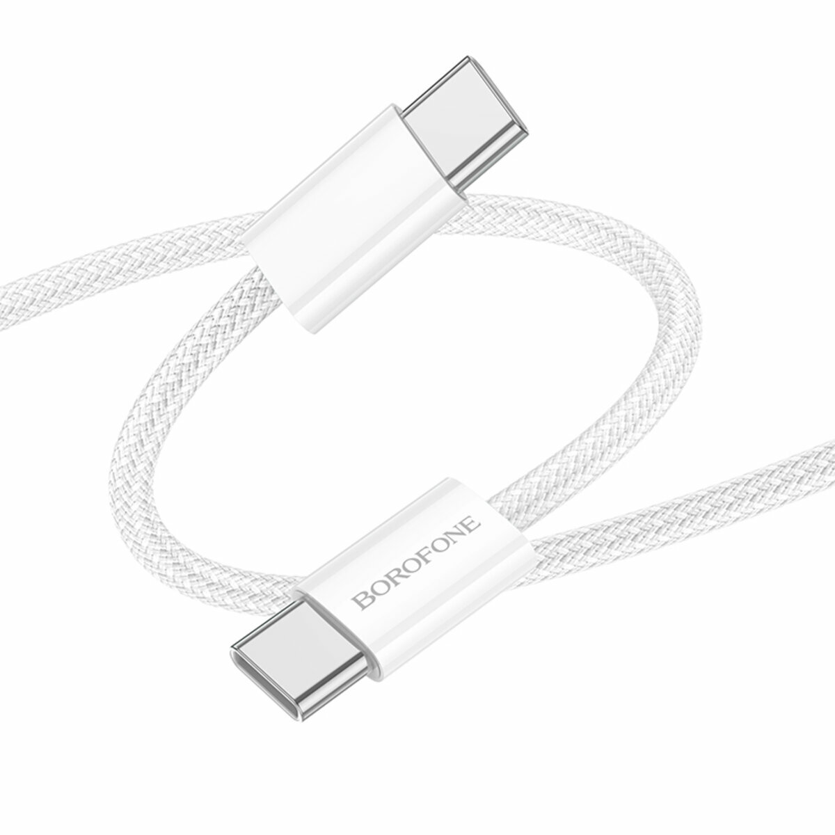 Кабель Borofone BX103 Original 60W Type-C to Type-C 1м белый (BF-BX103-CC-White) смотреть фото №1