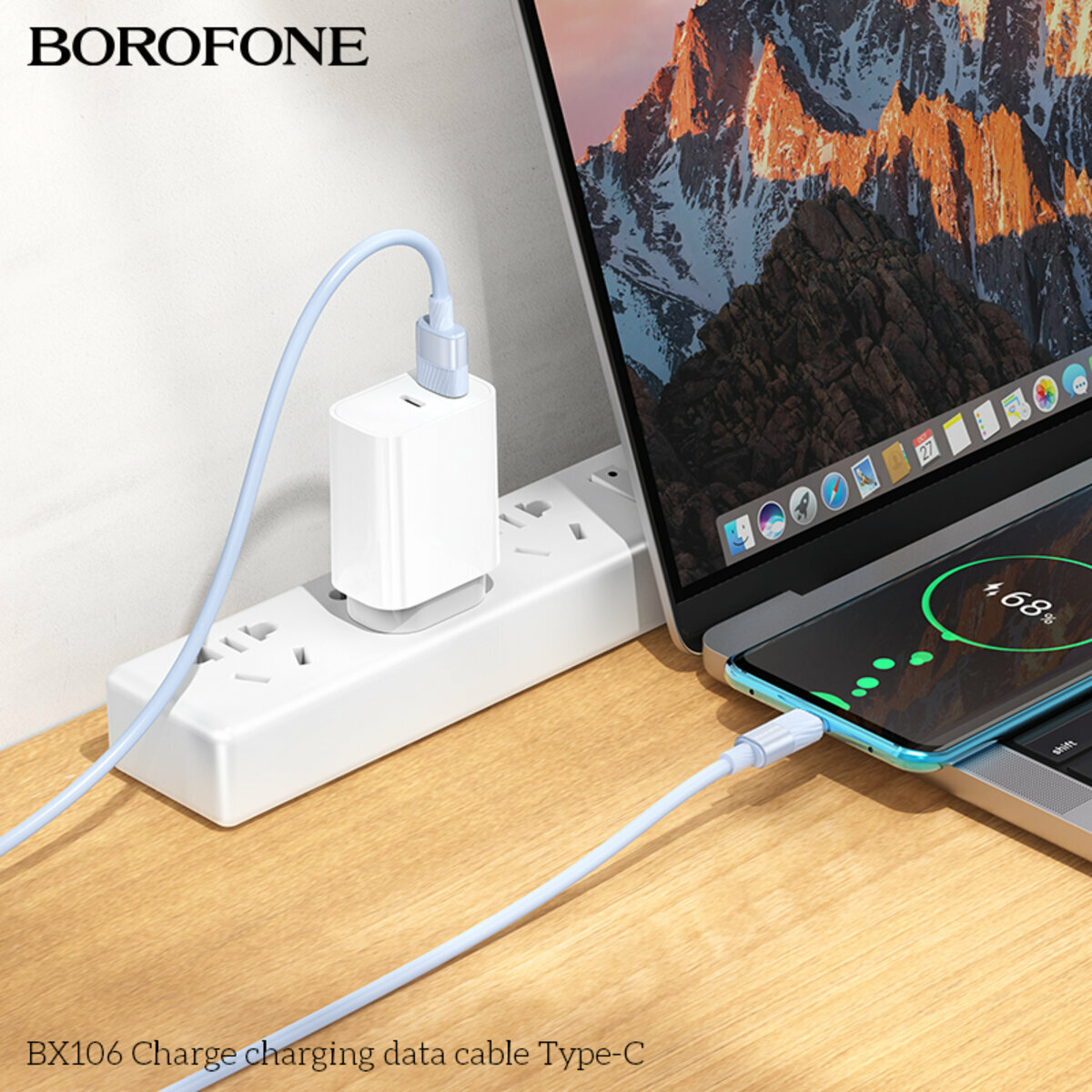 Кабель Borofone BX106 Charge USB to Type-C 1м черный (BF-BX106-UC-Black) смотреть фото №4