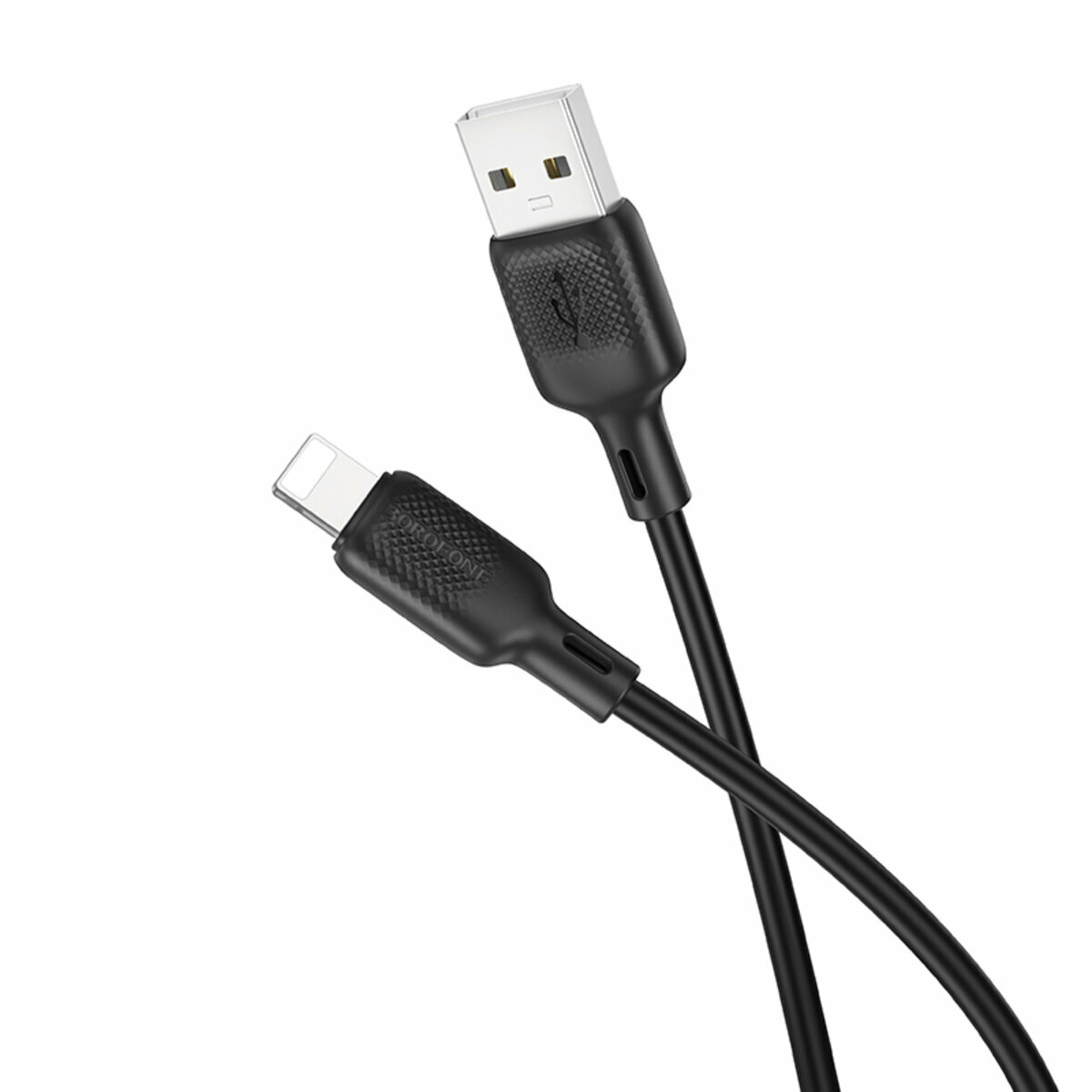 Кабель Borofone BX113 Lenny USB to Lightning 1м чорний (BF-BX113-UL-1m-Black) дивитися фото №1