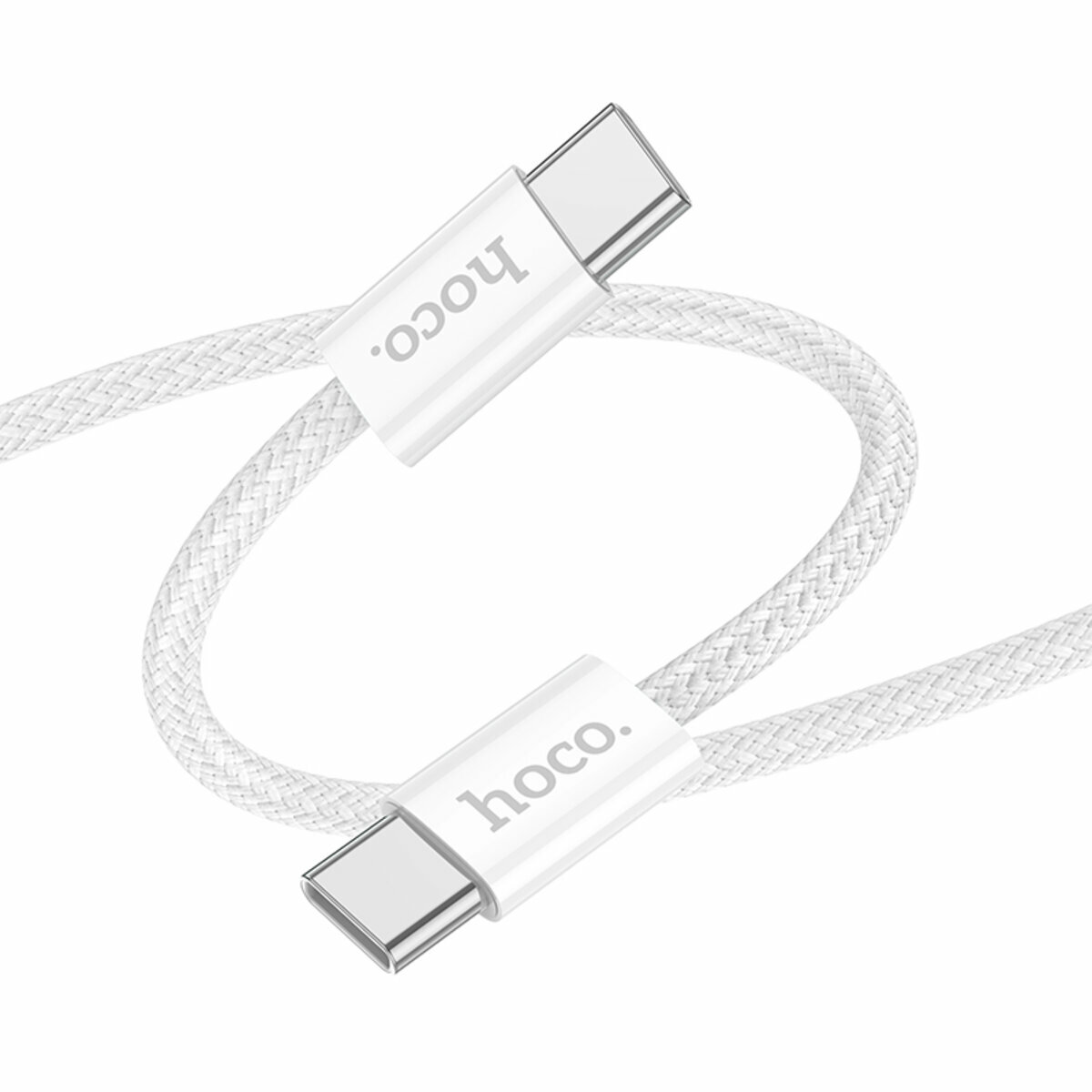 Кабель Hoco X104 Source 60W Type-C to Type-C 2м белый (HC-X104-CC-2m-White) смотреть фото №1