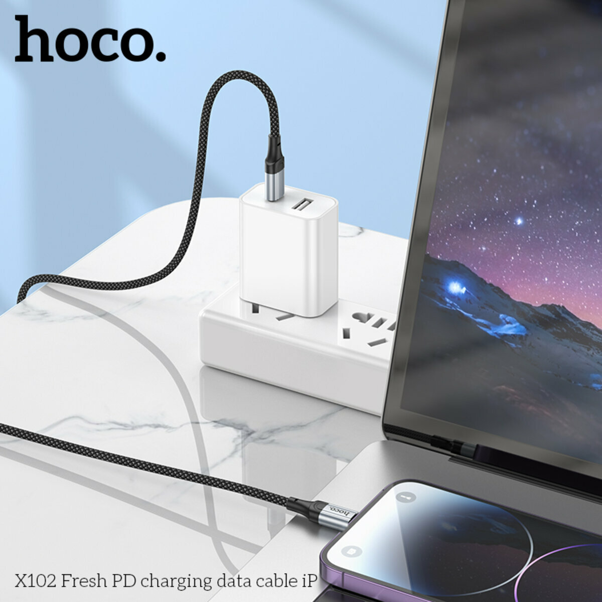 Кабель Hoco X102 Fresh PD Type-C to Lightning 1м черный (HC-X102-L-Black) смотреть фото №8