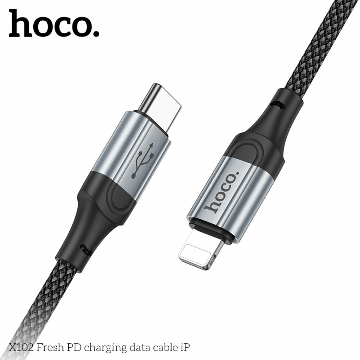 Кабель Hoco X102 Fresh PD Type-C to Lightning 1м черный (HC-X102-L-Black) смотреть фото №5