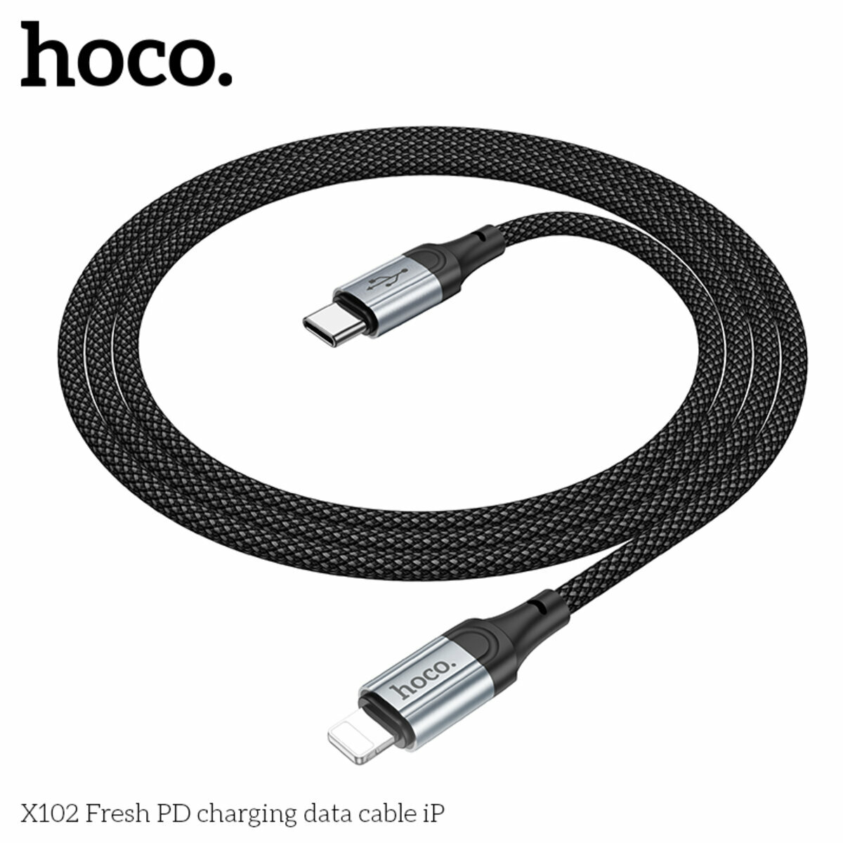 Кабель Hoco X102 Fresh PD Type-C to Lightning 1м черный (HC-X102-L-Black) смотреть фото №2