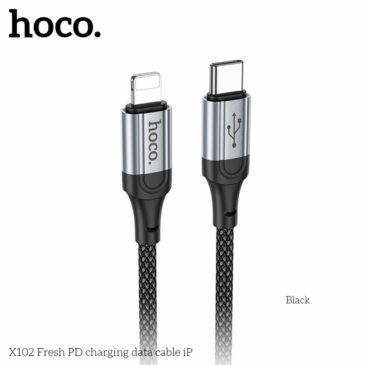 Кабель Hoco X102 Fresh PD Type-C to Lightning 1м черный (HC-X102-L-Black) смотреть фото №6