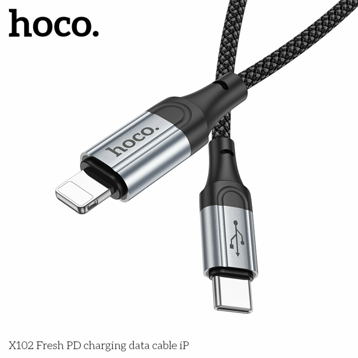 Кабель Hoco X102 Fresh PD Type-C to Lightning 1м черный (HC-X102-L-Black) смотреть фото №4