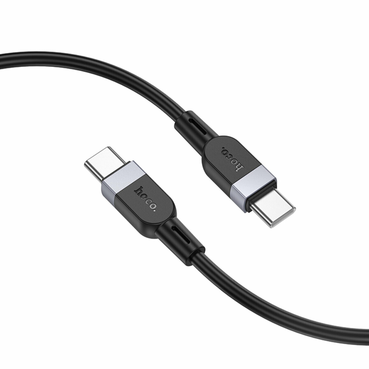 Кабель Hoco X109 Energy 60W Type-C to Type-C 2м черный (HC-X109-CC-2m-Black) смотреть фото №1