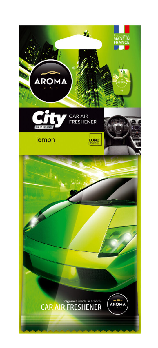 Автомобільний Ароматизатор Aroma Car City Card Lemon сухий (92714) | Аромат: Цитрусовий дивитися фото №1