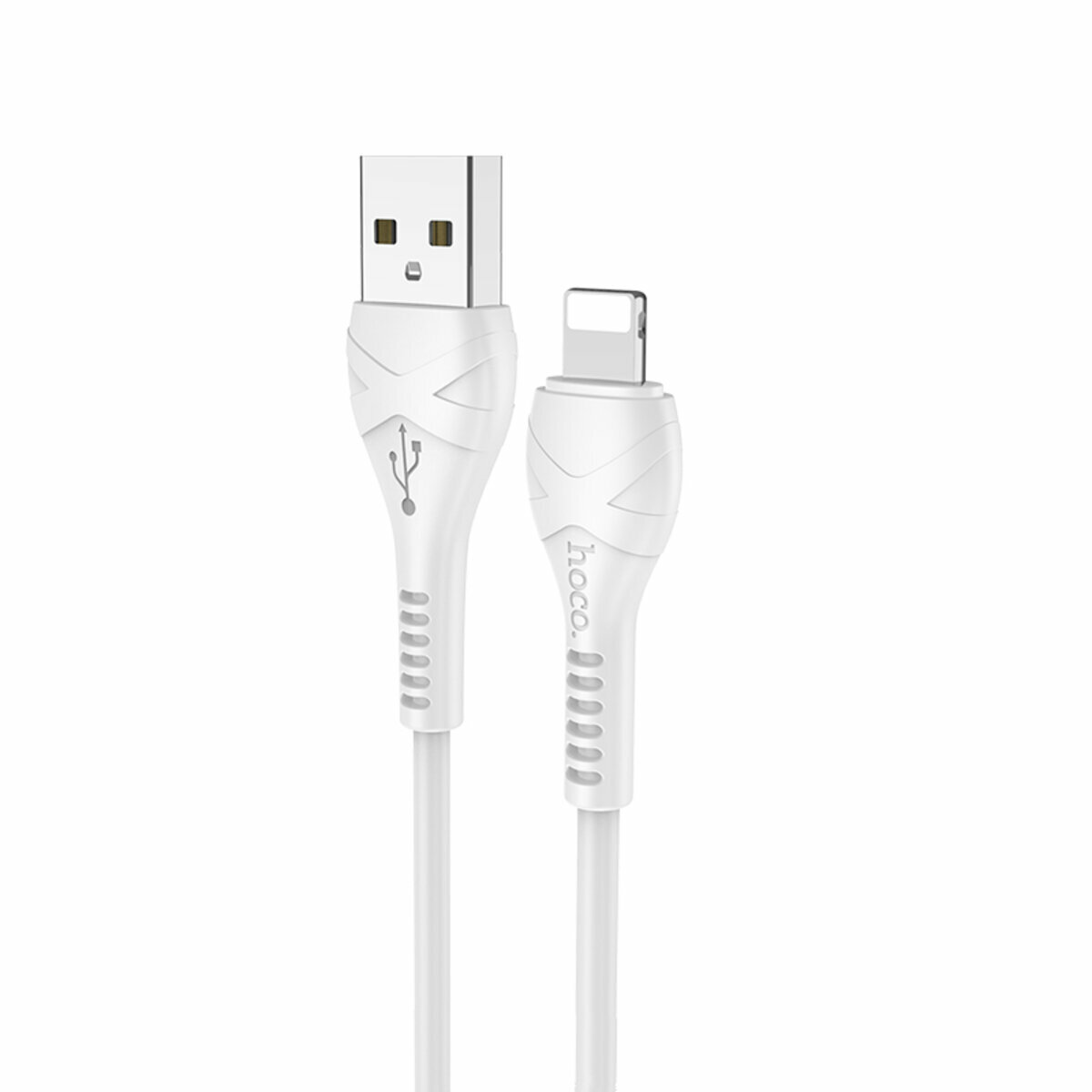 Кабель Hoco X37 Cool power USB to Lightning 1м білий (HC-X37-UL-White) дивитися фото №1