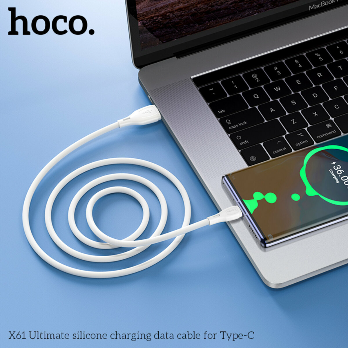 Кабель Hoco X61 Ultimate USB to Type-C 1м черный (HC-X61-UC-Black) смотреть фото №3