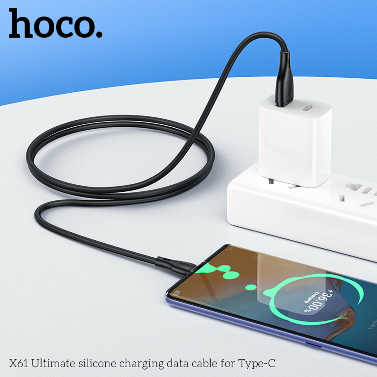 Кабель Hoco X61 Ultimate USB to Type-C 1м черный (HC-X61-UC-Black) смотреть фото №4