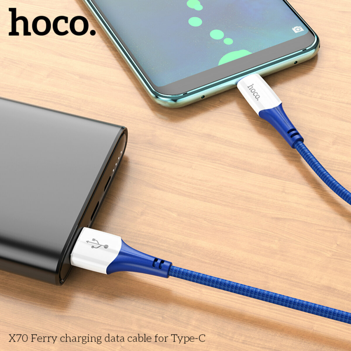 Кабель Hoco X70 Ferry USB to Type-C 1м белый (HC-X70-UC-White) смотреть фото №3