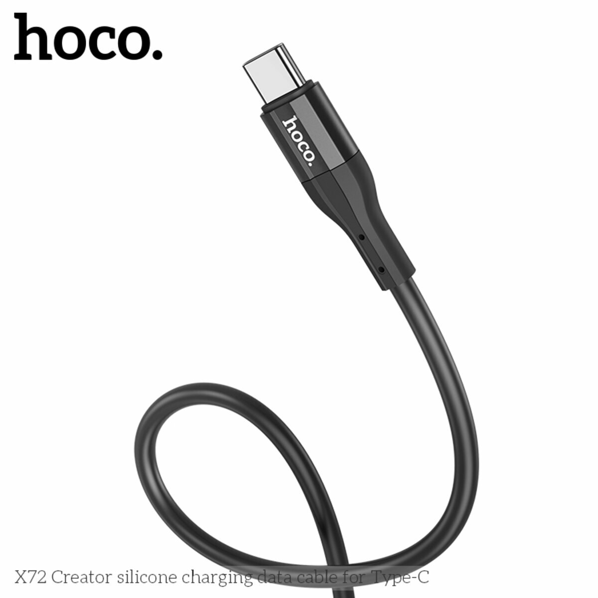 Кабель Hoco X72 Creator silicone USB to Type-C 1м черный (HC-X72-UC-Black) смотреть фото №5