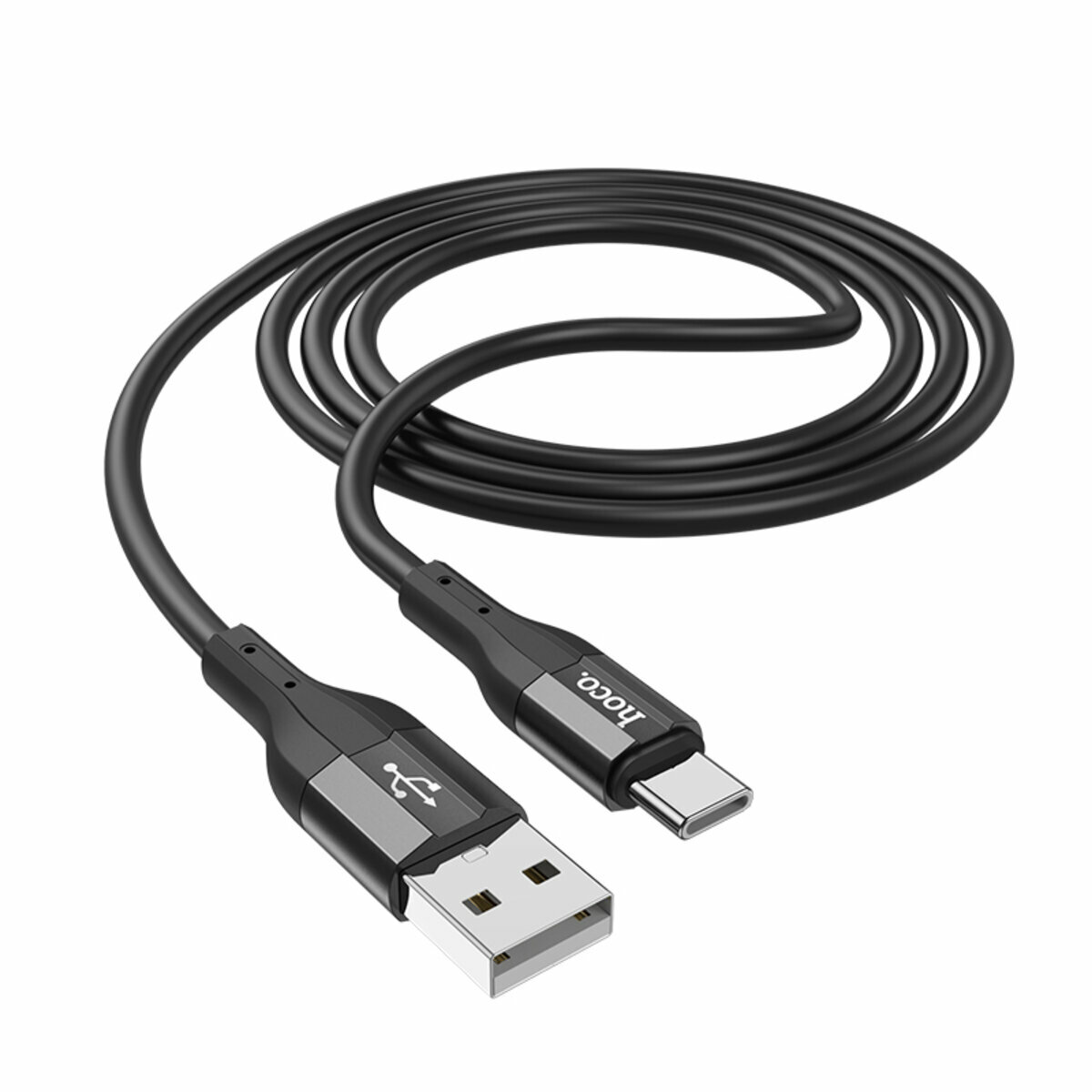 Кабель Hoco X72 Creator silicone USB to Type-C 1м черный (HC-X72-UC-Black) смотреть фото №1
