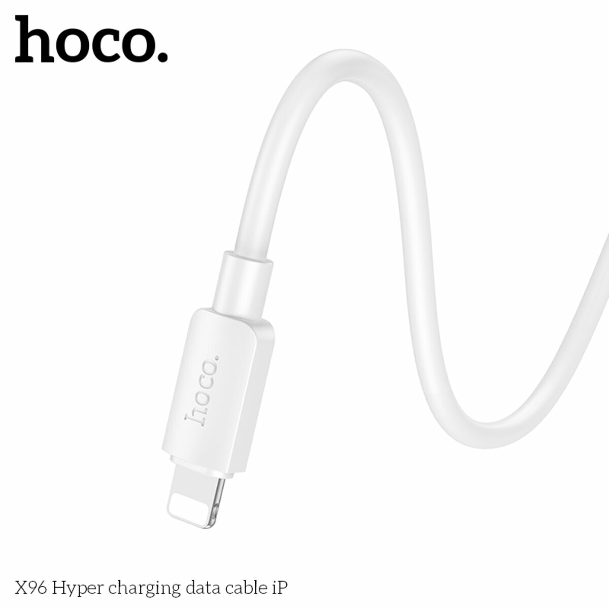 Кабель Hoco X96 Hyper USB to Lightning 1м білий (HC-X96-UL-White) дивитися фото №3
