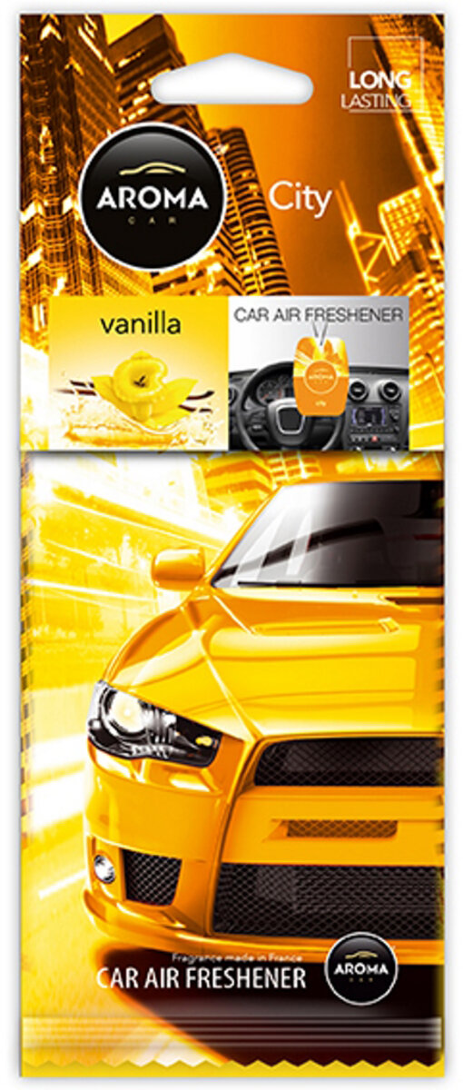 Автомобільний Ароматизатор Aroma Car City Card Vanilla сухий (92669) | Аромат: Ваніль дивитися фото №1