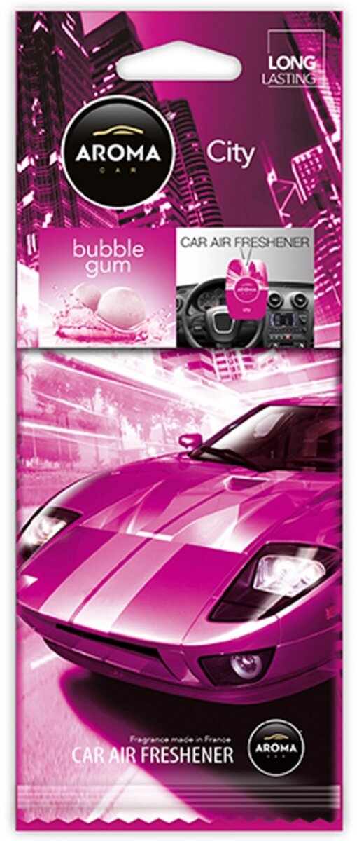 Автомобільний Ароматизатор Aroma Car City Card Bubble Gum сухий (92670) | Аромат: Інший дивитися фото №1