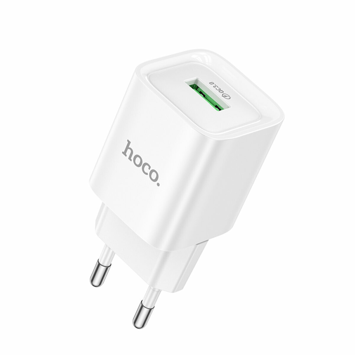 Мережевий зарядний пристрій Hoco C145A Charm QC3.0 білий (HC-C145A-White) дивитися фото №1