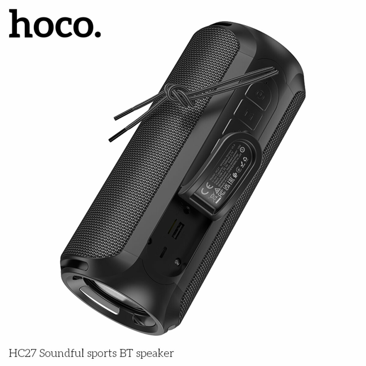 Портативна Акустика Hoco HC27 Soundful Sports BT Speaker чорна (HC-HC27-Black) дивитися фото №2