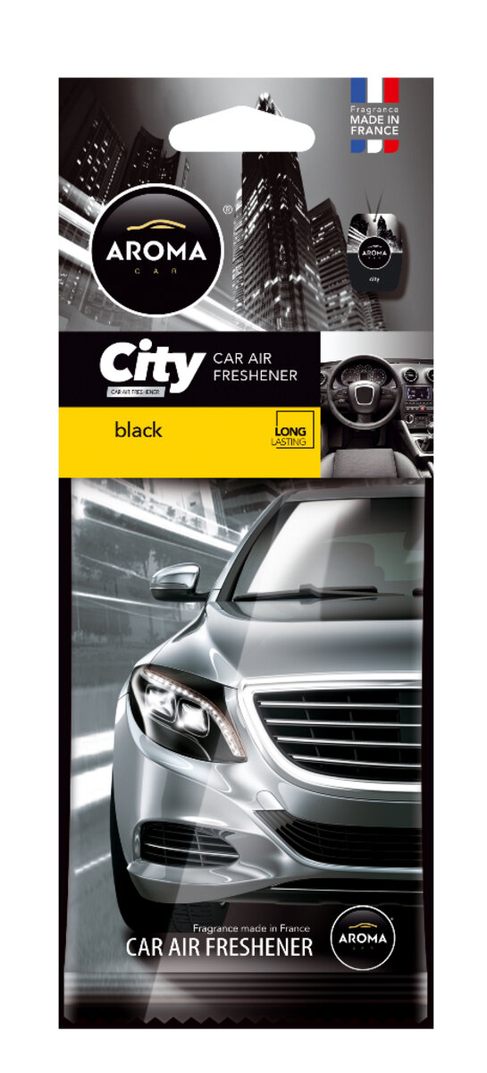 Автомобільний Ароматизатор Aroma Car City Card Black сухий (92667) | Аромат: Парфуми дивитися фото №1