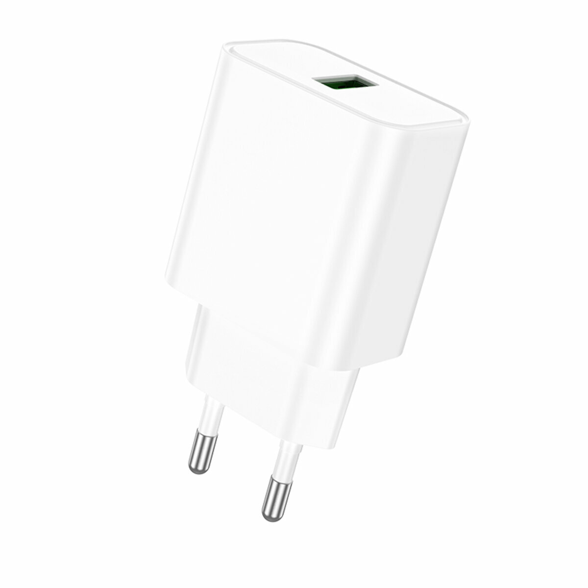 Мережевий зарядний пристрій Borofone BA72A Spring QC3.0 білий (BF-BA72A-White) дивитися фото №1