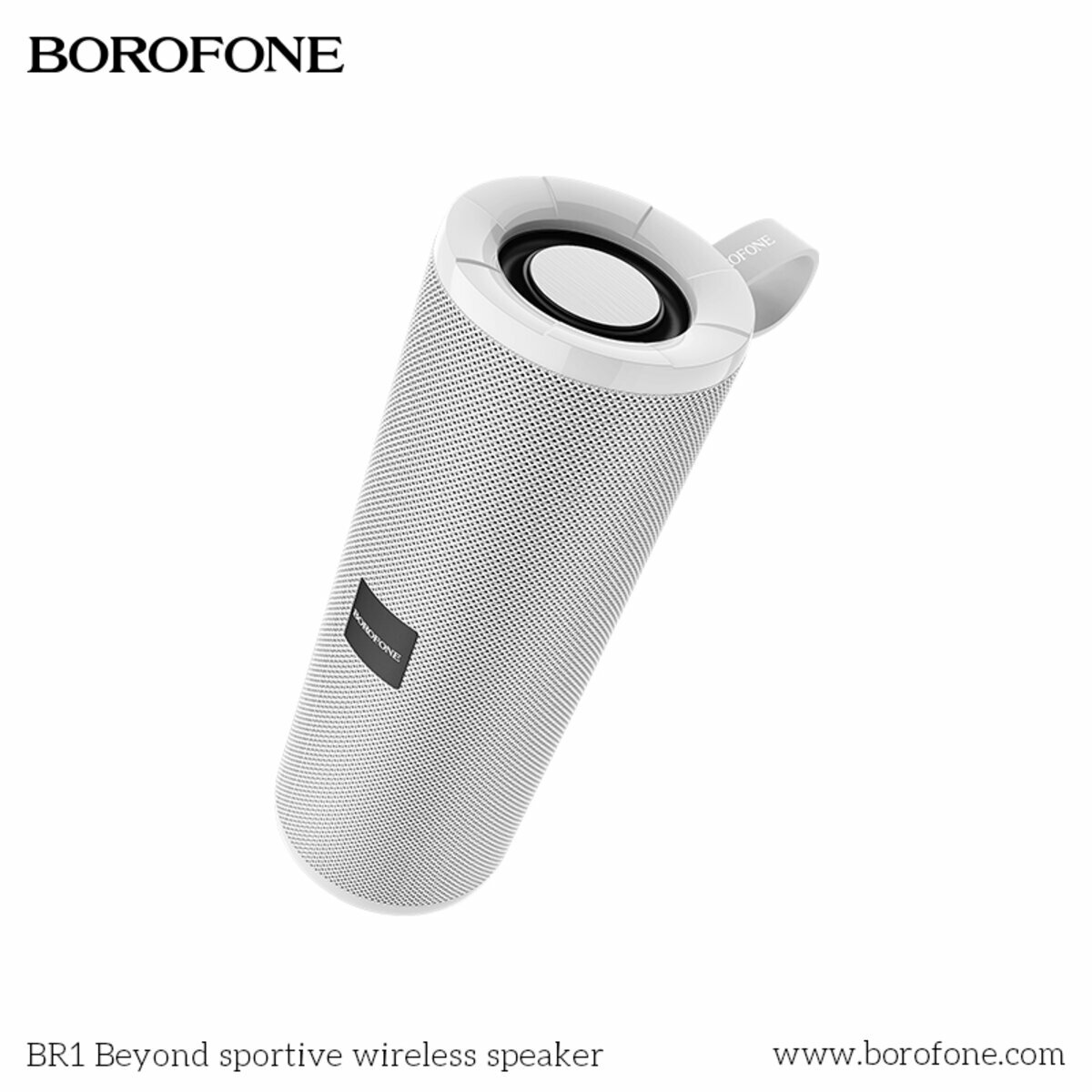 Портативна Акустика Borofone BR1 Beyond Sportive Wireless Speaker сіра (BF-BR1-Grey) дивитися фото №2