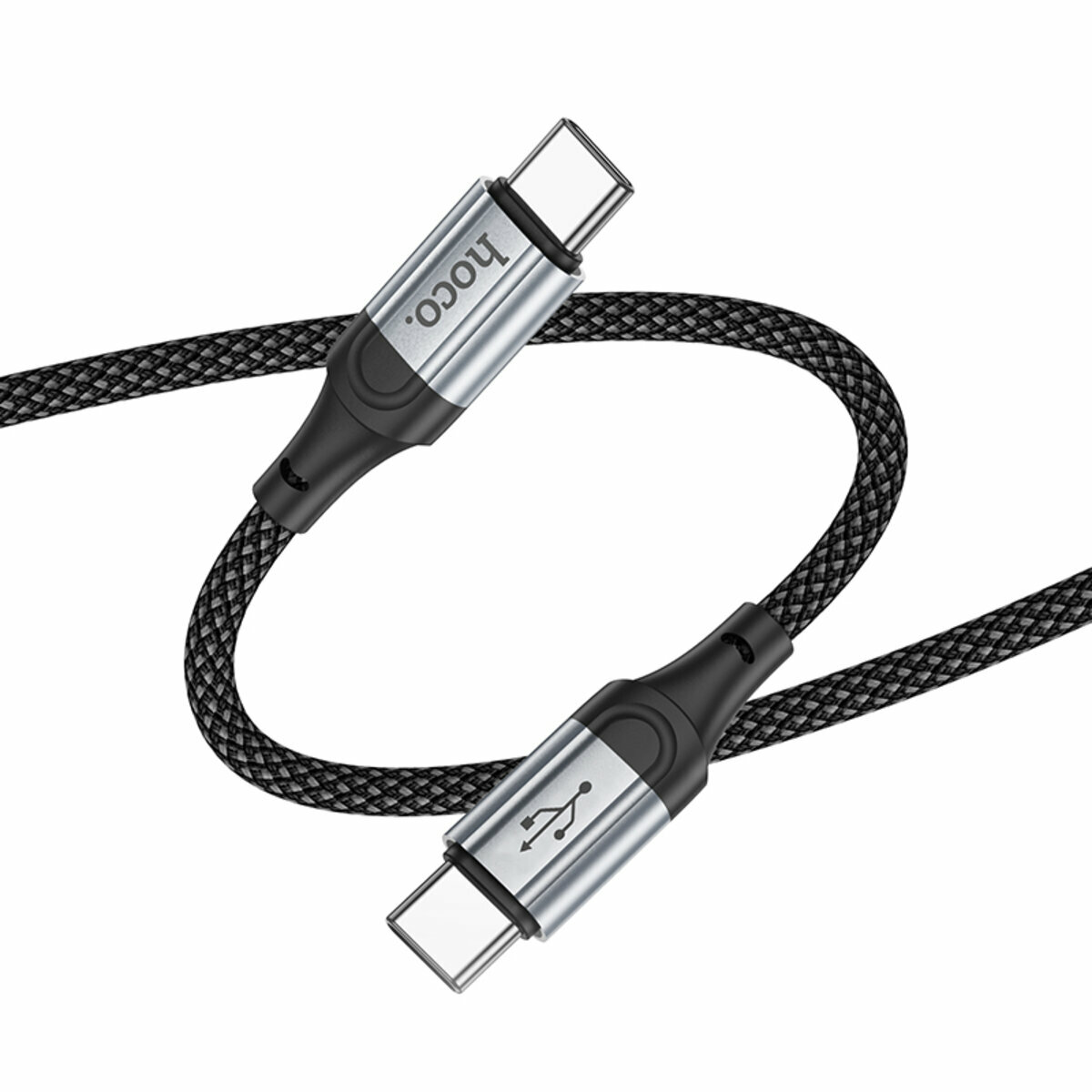 Кабель Hoco X102 Fresh 60W Type-C to Type-C 1м черный (HC-X102-CC-Black) смотреть фото №1