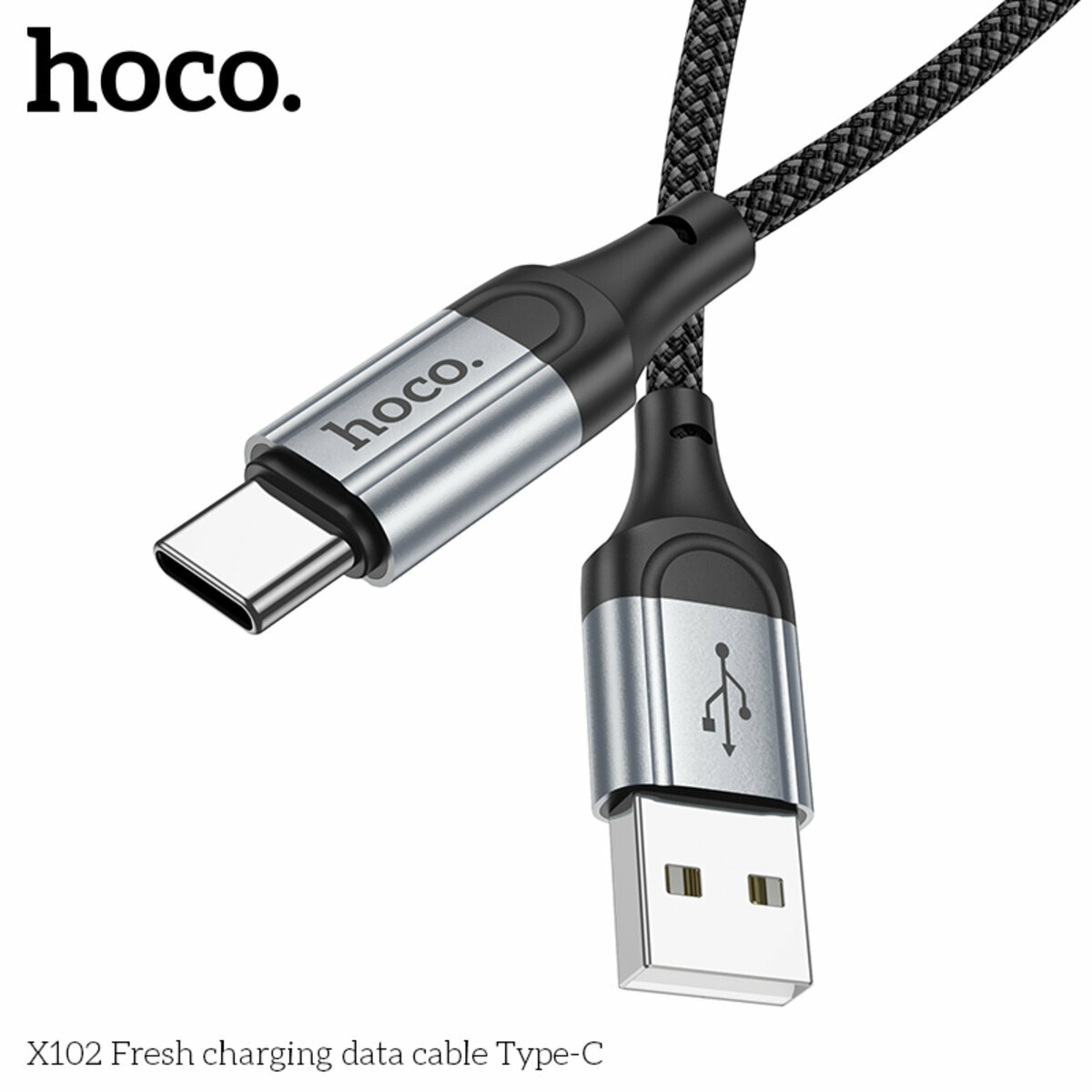 Кабель Hoco X102 Fresh USB to Type-C 1м черный (HC-X102-UC-Black) смотреть фото №7