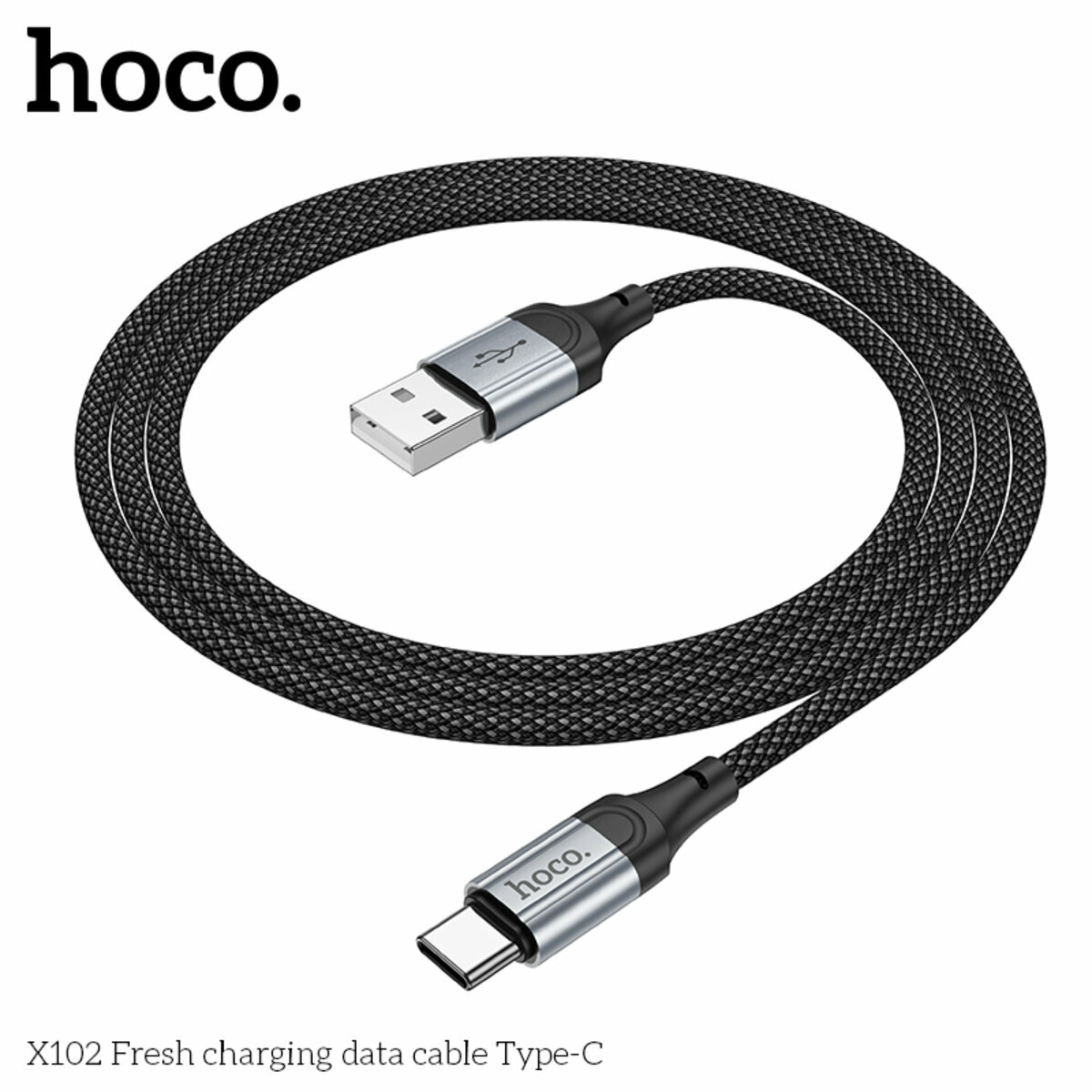 Кабель Hoco X102 Fresh USB to Type-C 1м черный (HC-X102-UC-Black) смотреть фото №5