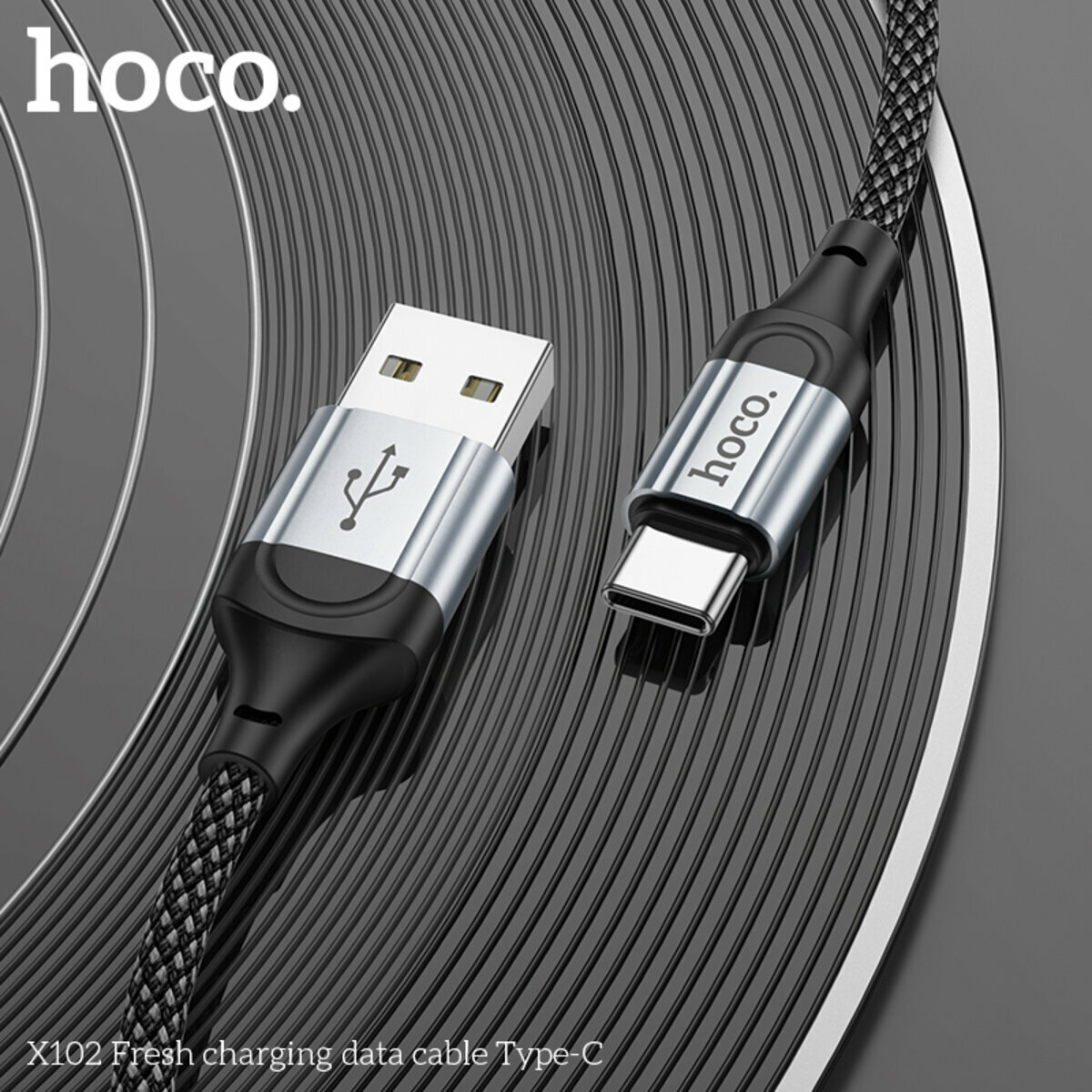 Кабель Hoco X102 Fresh USB to Type-C 1м черный (HC-X102-UC-Black) смотреть фото №4