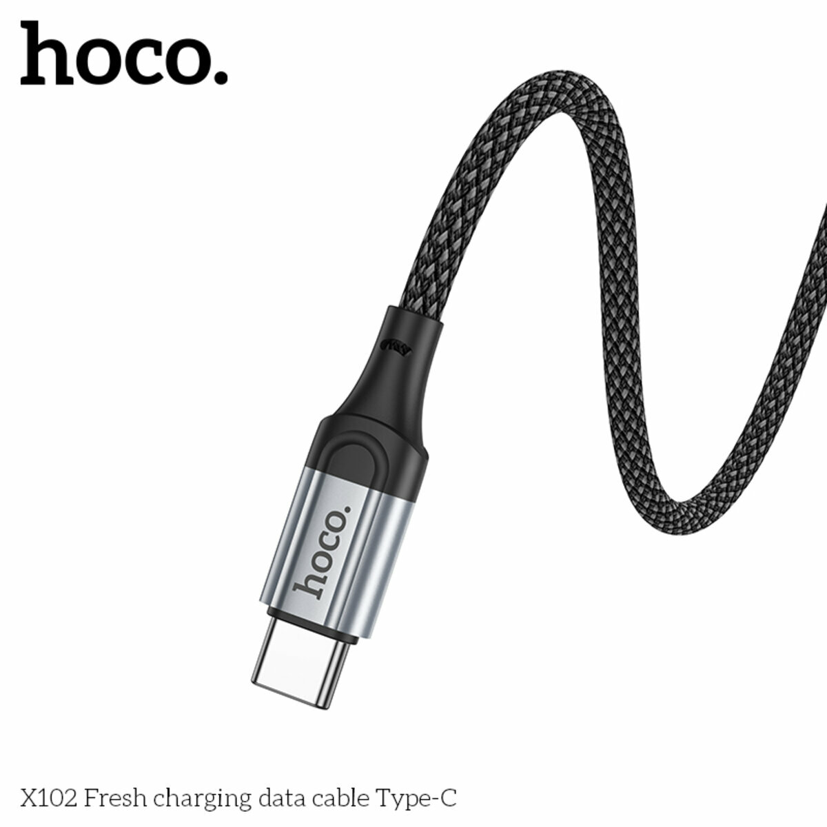 Кабель Hoco X102 Fresh USB to Type-C 1м черный (HC-X102-UC-Black) смотреть фото №6