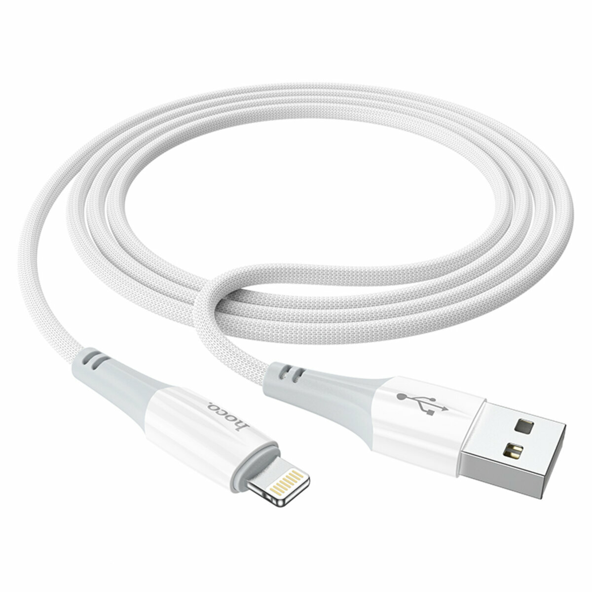 Кабель Hoco X70 Ferry USB to Lightning 1м білий (HC-X70-UL-White) дивитися фото №1